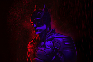 The Batman Red Hued Gotham Vigilante Wallpaper