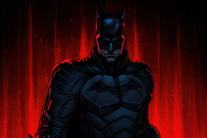 The Batman Red Theme 4k Wallpaper