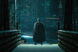 The Chilling Saga Of Batman In Snow Wallpaper