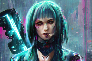 The Cyberpunk Assassin Girl 4k