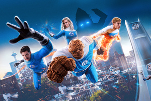 The Fantastic Four First Steps 2025 8k (2048x2048) Resolution Wallpaper