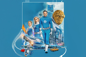 The Fantastic Four First Steps 2025 Poster (2932x2932) Resolution Wallpaper