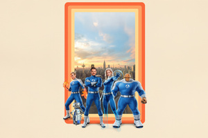 The Fantastic Four First Steps 2025 Team Up (2560x1440) Resolution Wallpaper
