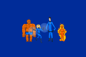 The Fantastic Four First Steps Sketch Art (2048x2048) Resolution Wallpaper