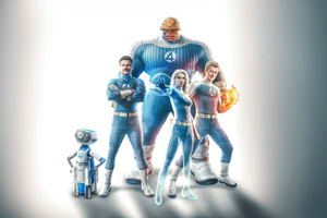 The Fantastic Four First Steps Soaring Through Skies (2048x2048) Resolution Wallpaper