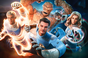The Fantastic Four First Steps X Fortnite 2025 (1336x768) Resolution Wallpaper