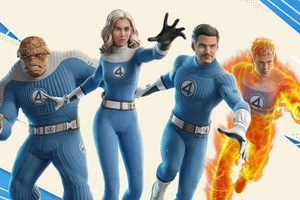 The Fantastic Four First Steps X Fortnite (1336x768) Resolution Wallpaper