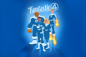 The Fantastic Four Rock Solid Heroes (2048x2048) Resolution Wallpaper