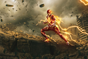 The Flash Blazing Run (1440x900) Resolution Wallpaper