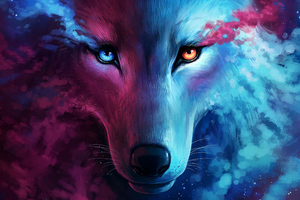 The Galaxy Wolf Wallpaper