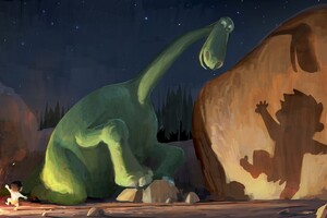 The Good Dinosaur Digital Art (320x240) Resolution Wallpaper