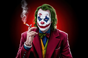 The Joker Smoke Break (1366x768) Resolution Wallpaper