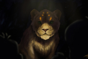 The Lion Art (2048x1152) Resolution Wallpaper