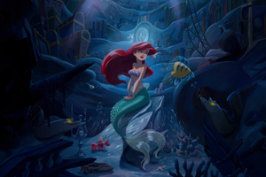 The Little Mermaid Original Poster (2932x2932) Resolution Wallpaper