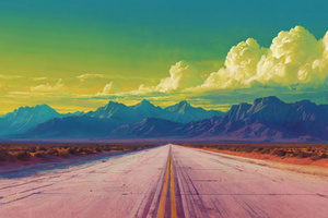 The Long Road (2048x2048) Resolution Wallpaper