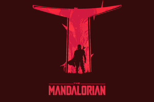 The Mandalorian Minimal 5k Wallpaper