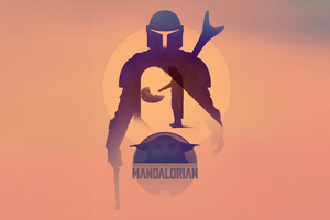 The Mandalorian Minimal Poster 5k Wallpaper