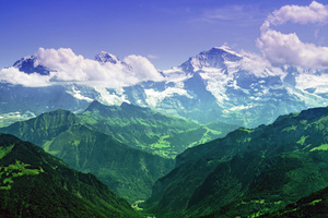 The Mighty Jungfrau Bernese Alps Switzerland 5k (1400x900) Resolution Wallpaper