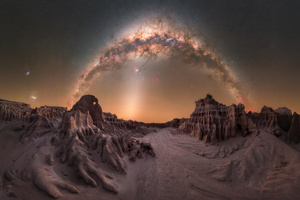 The Milky Way Over Mungo National Park Australia (1366x768) Resolution Wallpaper