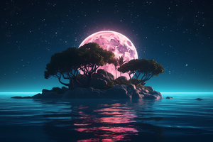 The Moon Island Wallpaper