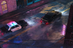The Police Chase (2560x1440) Resolution Wallpaper