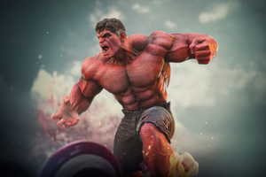 The Power Of Red Hulk (5120x2880) Resolution Wallpaper