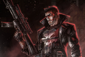 The Punisher 4k Art (2560x1024) Resolution Wallpaper