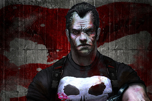 The Punisher Digital Artwork (2048x2048) Resolution Wallpaper