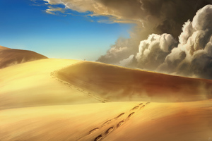 The Sand Storm (2932x2932) Resolution Wallpaper