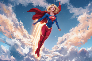 The Sky Belongs To Supergirl (1280x1024) Resolution Wallpaper