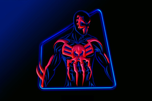 The Spider Man 2099 Neon Artwork (2560x1440) Resolution Wallpaper