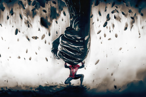 The Symbiote Showdown Spider Man Vs Venom (1280x1024) Resolution Wallpaper