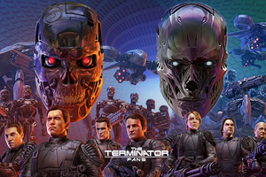 The Terminator Fans (2560x1024) Resolution Wallpaper