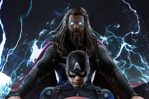 Thor And Captain America 4k (2560x1440) Resolution Wallpaper