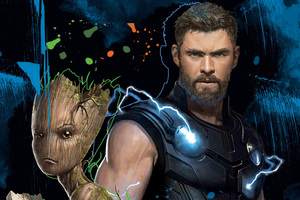 Thor And Groot 4k