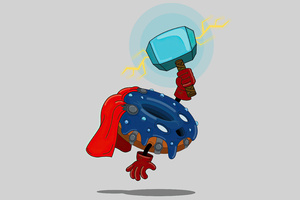 Thor As A Mighty Donut (2932x2932) Resolution Wallpaper