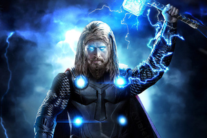 Thor Avengers Endgame Full Power (1600x900) Resolution Wallpaper