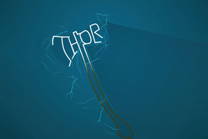 Thor Logo Minimal 5k Wallpaper
