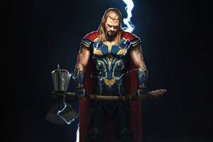 Thor Love And Thunder Comic Art 5k Wallpaper