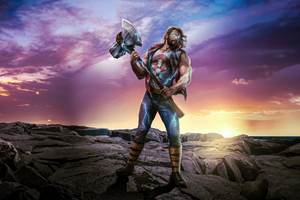 Thor Love And Thunder Strikes 4k (2560x1080) Resolution Wallpaper