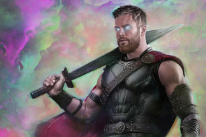 Thor Ragnarok Movie Art 2018 Wallpaper
