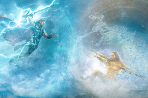 Thor Vs Aquaman 4k (1152x864) Resolution Wallpaper