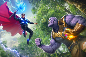 Thor Vs Thanos 4k Wallpaper