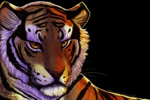 Tiger Art (1024x768) Resolution Wallpaper