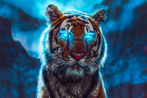 Tiger Glowing Eyes