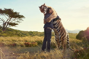 Tiger hug (1400x900) Resolution Wallpaper