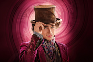 Timothee Chalamet As Willy Wonka 5k (1600x900) Resolution Wallpaper