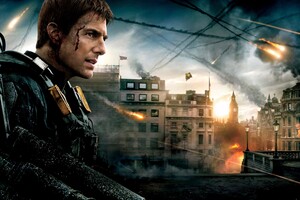 Tom Cruise In Edge Of Tomorrow Movie Wallpaper