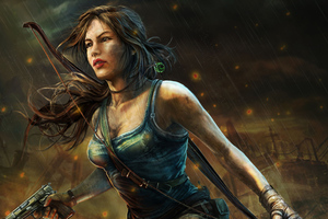 Tomb Raider 4k Art (1360x768) Resolution Wallpaper