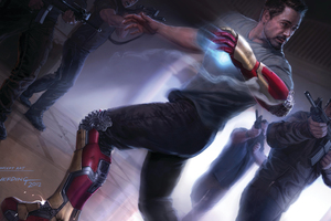 Tony Stark As Iron Man Artwork 5k (2560x1080) Resolution Wallpaper